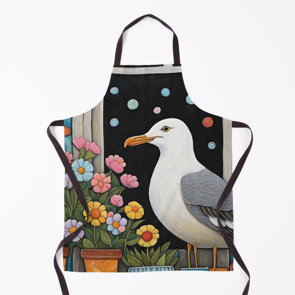 Item preview, Folk Art Seagull smelling flowers in a window box designed and sold by Colin Bentham.