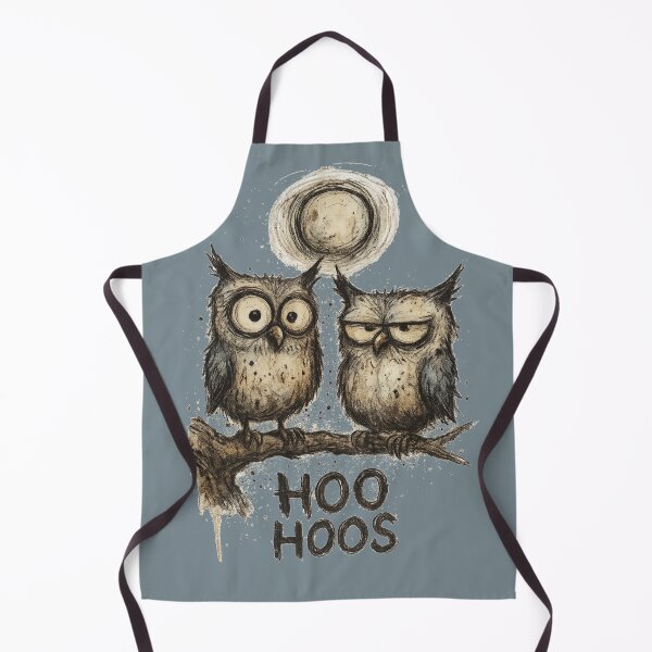 Item preview, Grunge Cartoon Owls – “HOO HOOS” Sketchy Ink Illustration designed and sold by JonelCrafts.