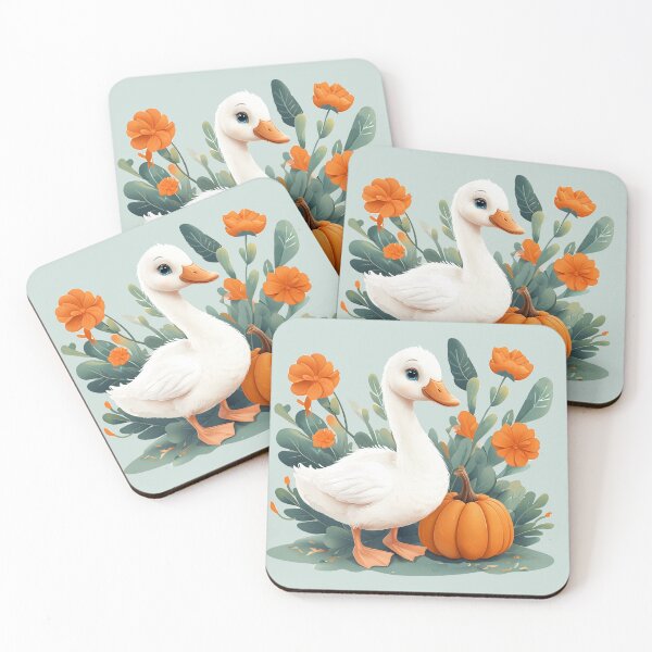 Item preview, DUCKY  & PUMPKIN AMONG THE FLOWERS designed and sold by WendyMaree.
