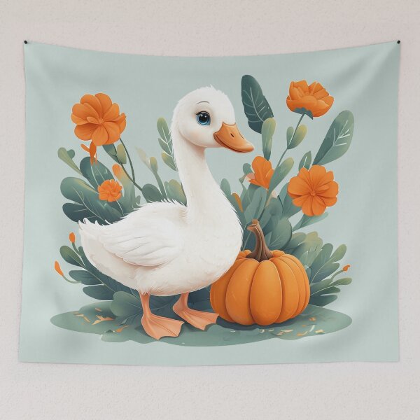 Item preview, DUCKY  & PUMPKIN AMONG THE FLOWERS designed and sold by WendyMaree.
