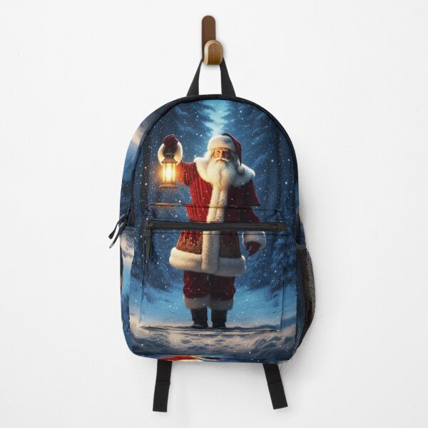 Item preview, Santa Walking in Deep Snow with Glowing Lantern – Cinematic Realistic Christmas Art designed and sold by happy mongolia.