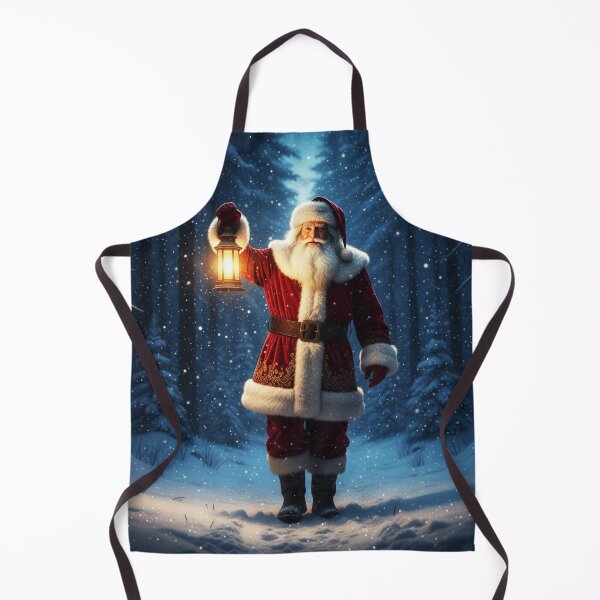 Item preview, Santa Walking in Deep Snow with Glowing Lantern – Cinematic Realistic Christmas Art designed and sold by happy mongolia.