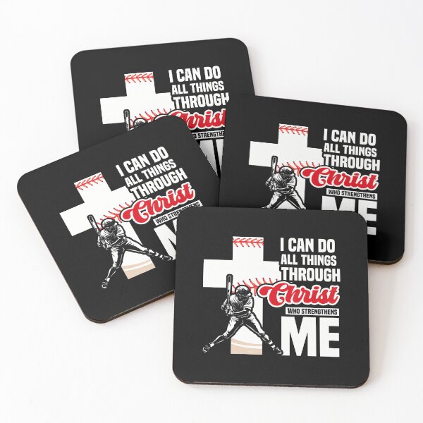 Item preview, I Can Do All Things Through Christ Baseball Religious Verse designed and sold by DesireeAngela1.