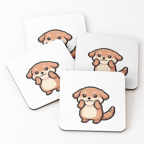 Item preview, Otty Pup Shy Cheek Hold – Otter-Puppy Kawaii Hybrid Sticker designed and sold by Pixel Girl Aesthetic Studio.