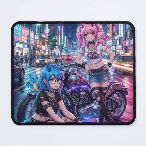 Item preview, Night City Dragon Biker Girls designed and sold by DomeGeekArt.