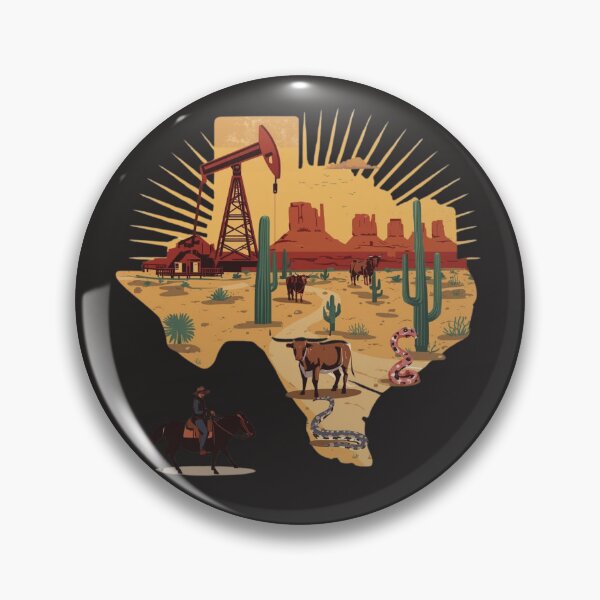 Item preview, Texas Pride Desert Cowboy T-Shirt, Vintage Texas Map with Longhorn Oil Rig Cactus Rattlesnake Tee designed and sold by TitanRN.