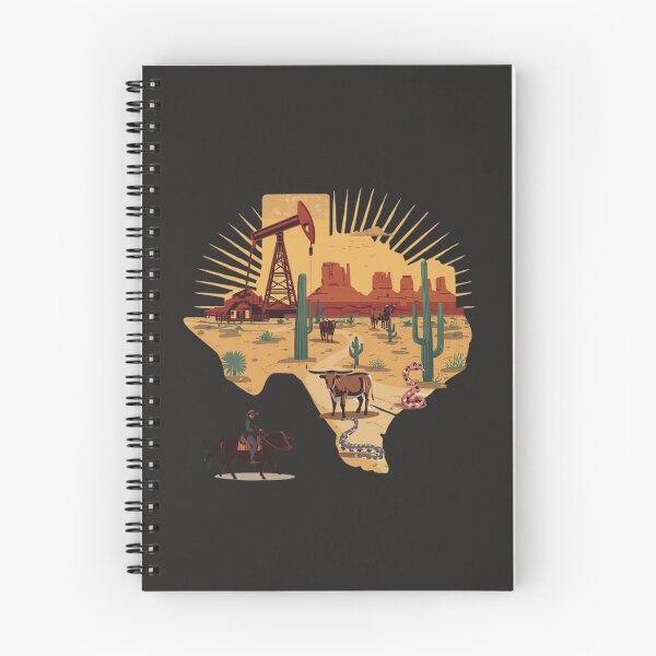 Item preview, Texas Pride Desert Cowboy T-Shirt, Vintage Texas Map with Longhorn Oil Rig Cactus Rattlesnake Tee designed and sold by TitanRN.
