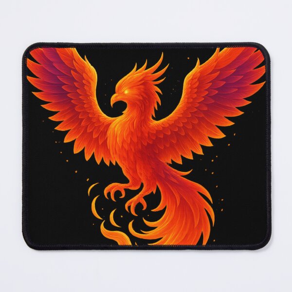 Item preview, "Fiery Phoenix – Neon Fire Bird Mythical Creature | Powerful Flame Wings Design" designed and sold by GoldenDreamGallery.