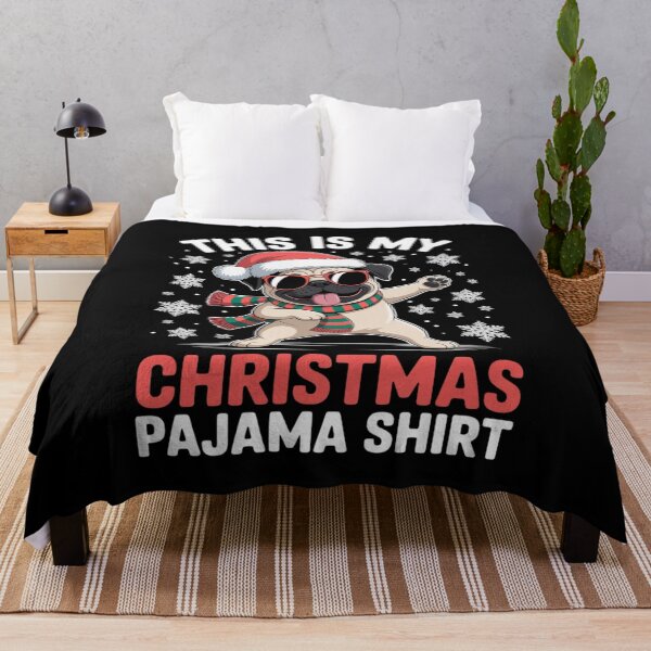 Item preview, This Is My Christmas Pajama Pug Santa designed and sold by BeetleMalon.
