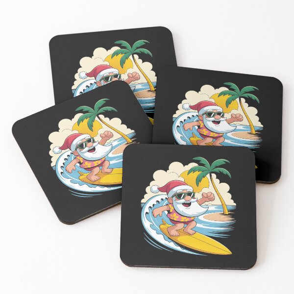 Item preview, Christmas in July Funny Santa Surfing Summer Aloha Hawaiian  designed and sold by VerseFarm.
