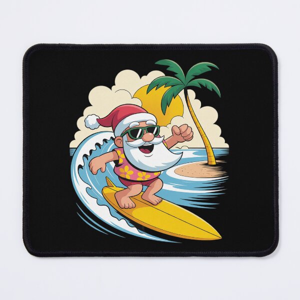 Item preview, Christmas in July Funny Santa Surfing Summer Aloha Hawaiian designed and sold by VerseFarm.