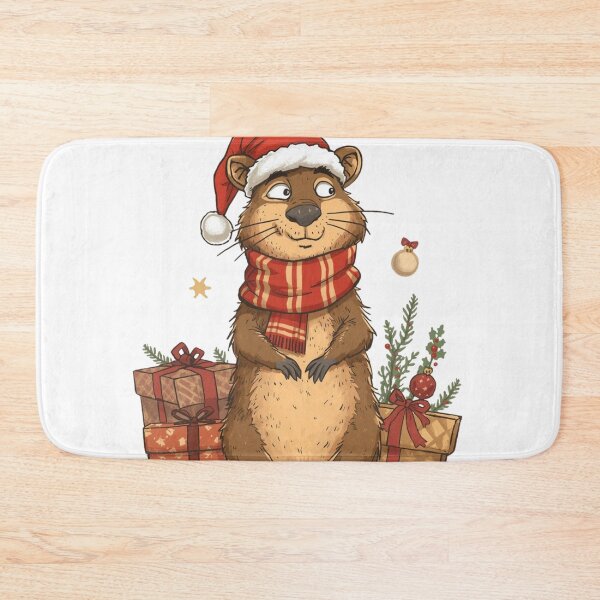 Item preview, Hyrax Christmas happy to receive gifts designed and sold by Dedokris.