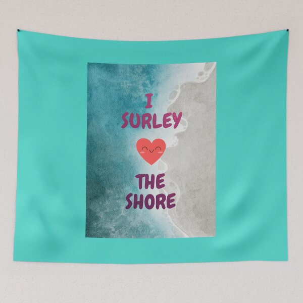Item preview, I Surely Love The Shore - Cute Beach Watercolor Heart designed and sold by DraftNDreamShop.