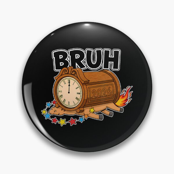 Item preview, Fire Horse Bruh Clock Struck Funny New Year 2026 Party Art designed and sold by JeneMindy.