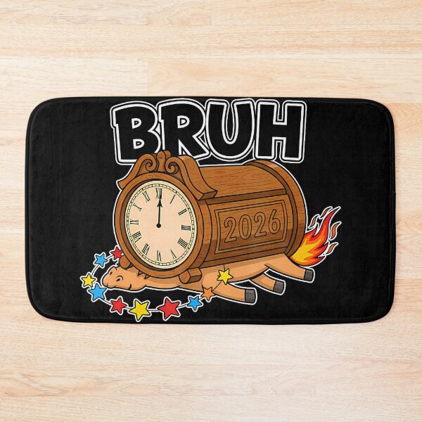 Item preview, Fire Horse Bruh Clock Struck Funny New Year 2026 Party Art designed and sold by JeneMindy.