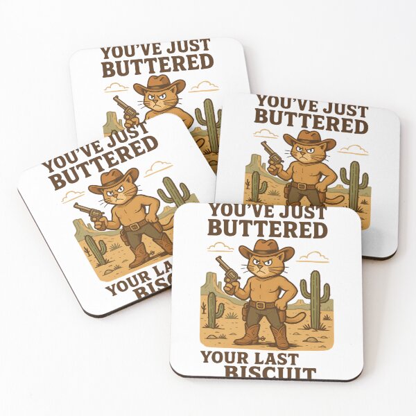 Item preview, You've Just Buttered Your Last Biscuit - Funny Cowboy Cat designed and sold by ZBIFBOUETLA.