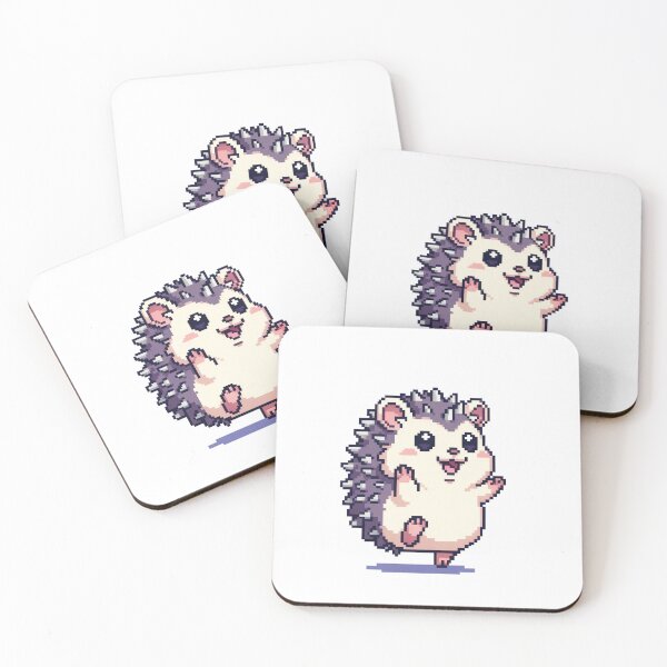 Item preview, Hammog Happy Hop – Hedgehog-Hamster Cute Hybrid Sticker designed and sold by Pixel Girl Aesthetic Studio.