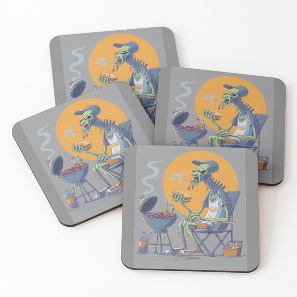 Item preview, Gray ALIEN COOK-OUT!  designed and sold by Zen Candy 3000 Travis Nicholas Zariwny.