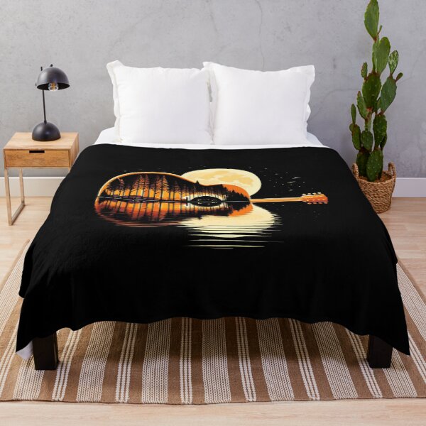 Item preview, Guitar Nature Moon Retro Guitarist Acoustic designed and sold by PatriciaKelsey.