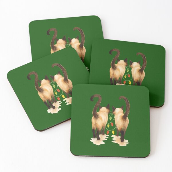 Item preview, Siamese cats and Christmas lights designed and sold by LuzGuz55.