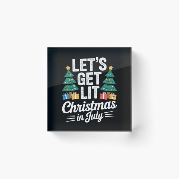 Item preview, Christmas In July Lets Get Lit Funny Xmas Women Men Kids  designed and sold by VerseFarm.