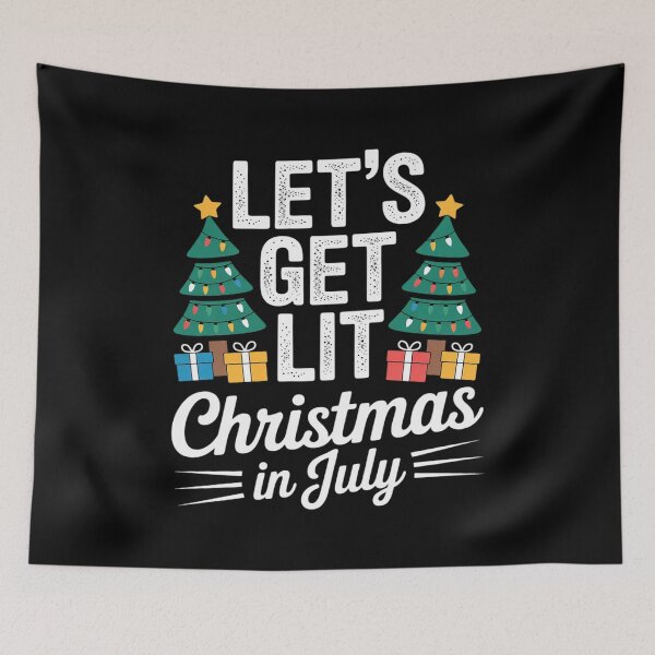 Item preview, Christmas In July Lets Get Lit Funny Xmas Women Men Kids  designed and sold by VerseFarm.
