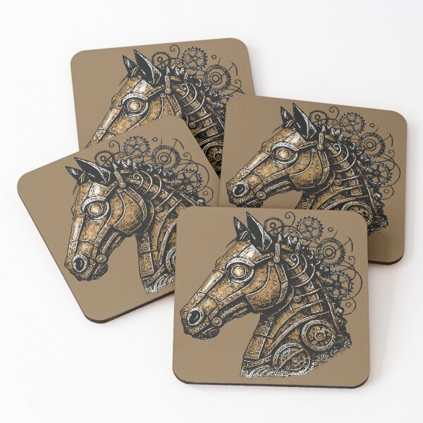 Item preview, Steampunk Mechanical Horse Head Grunge Style 2026 designed and sold by SeoulInkSoul.