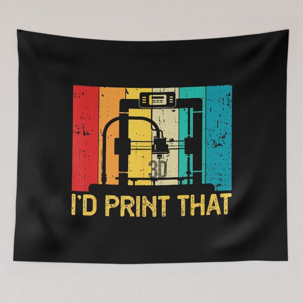 Item preview, 3D Printer I'D Print That Retro Vintage 3D Printing designed and sold by JeneMindy.