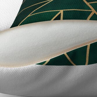 Alternate view of Green & Gold Pattern Throw Pillow