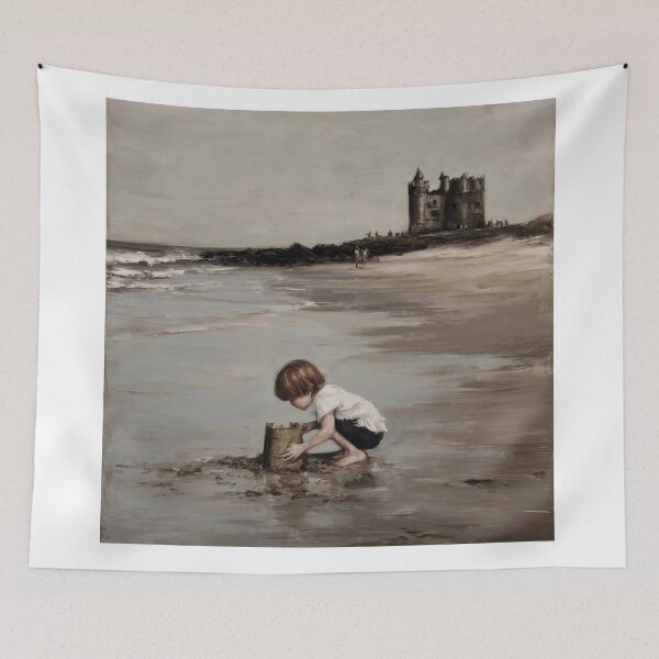 Item preview, Child Building Sandcastle by the Beach designed and sold by lautir.