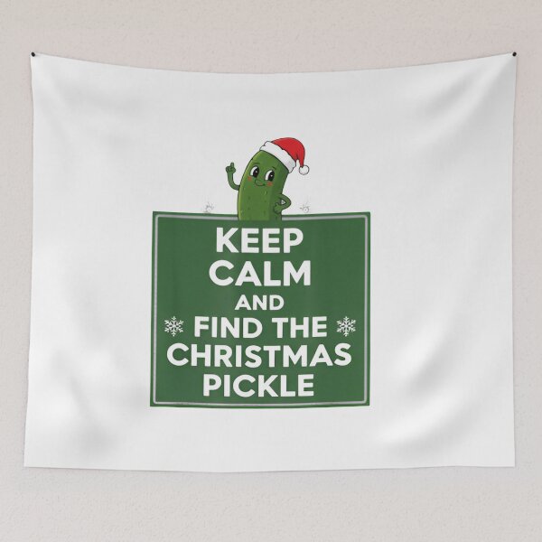 Item preview, Keep Calm and Find the Christmas Pickle Vintage Tee - Festive Holiday Humor designed and sold by ZyxDes.