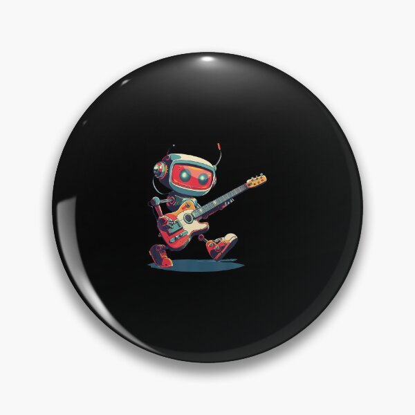 Item preview, Awesome Rocking Robot With Electric Guitar In Hand Outfit designed and sold by MarcellaTerri.