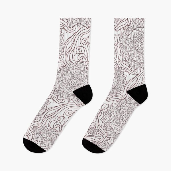 Item preview, Maroon & White Mandala Pattern designed and sold by Wolf Atelier.