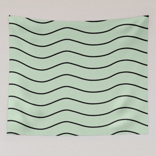 Item preview, Sage Green Wavy Line Pattern – Minimalist Abstract Modern Design designed and sold by MDKey DESIGN.