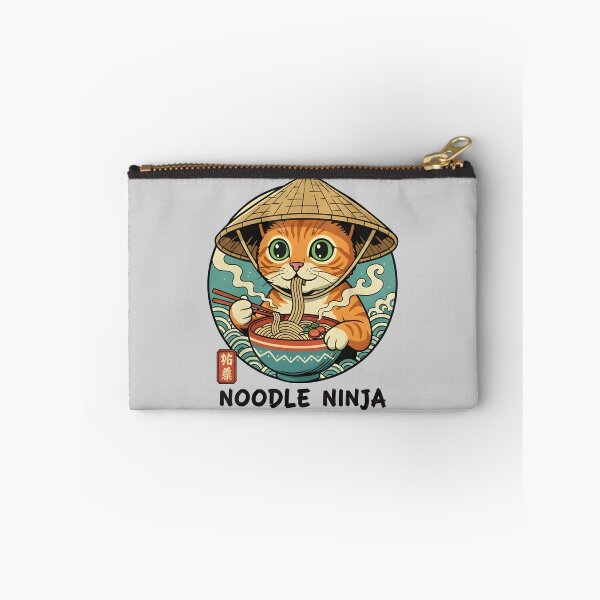 Item preview, ? Noodle Ninja Cat - Cute Kawaii Ramen Kitten designed and sold by THE-DAILY-DRIPS.