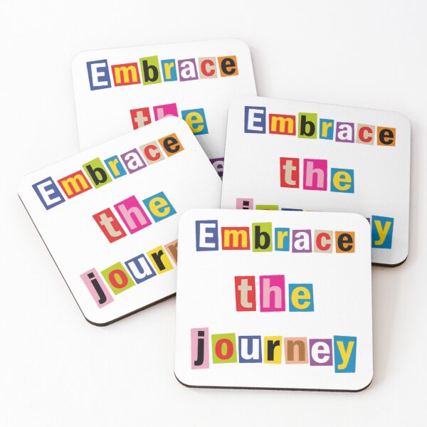 Item preview, Embrace the Journey – Motivational Saying quote designed and sold by SkeletonsDanger.