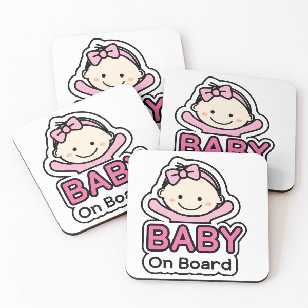 Item preview, Cute Baby Girl On Board Sign – Pink Bow Car Sticker designed and sold by BeUniqueCo.