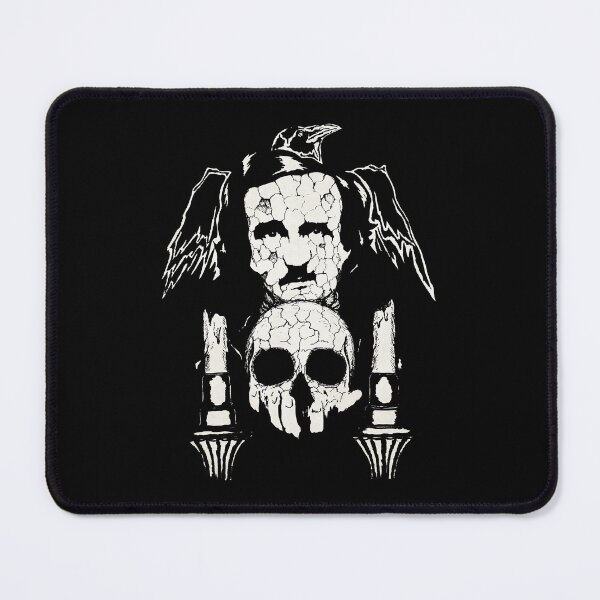 Item preview, Nevermore's Shadow: Gothic Edgar Allan Poe Skull and Raven Art designed and sold by surmind.