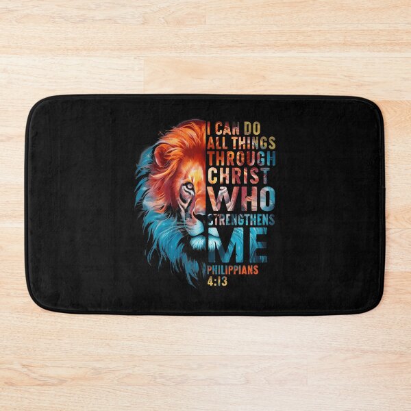 Item preview, Christian I Can Do All Thing Through Christ Lion Faith Bible designed and sold by MarcellaTerri.