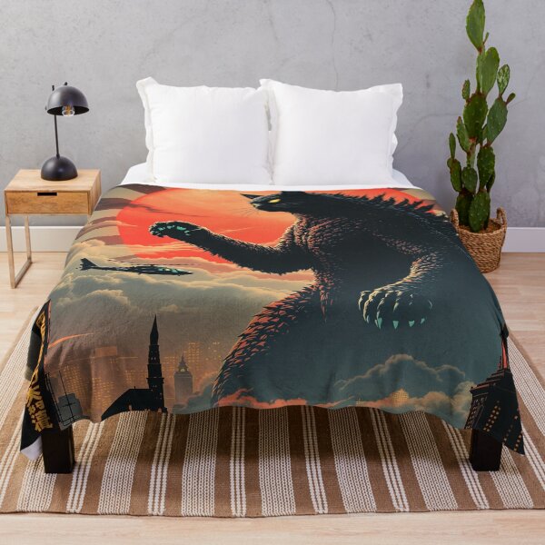 Item preview, Catzilla Retro Poster – Giant Monster Cat Over Tokyo Skyline designed and sold by KaryaVisionSTR.