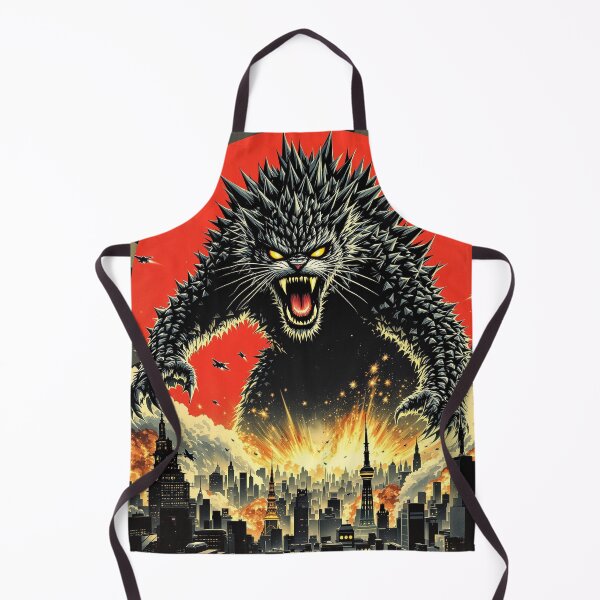 Item preview, Catzilla Attack – Giant Monster Cat Retro Kaiju Poster designed and sold by KaryaVisionSTR.