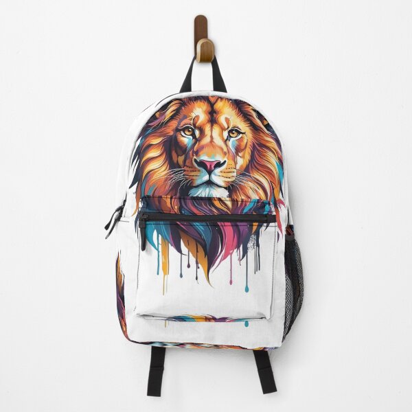 Item preview, Vibrant Colorful Lion Head Art designed and sold by Kruti Collection.