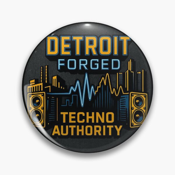 Item preview, Detroit Forged Techno Authority Sticker – Industrial Electronic Music Emblem designed and sold by |TRSSHOP|.