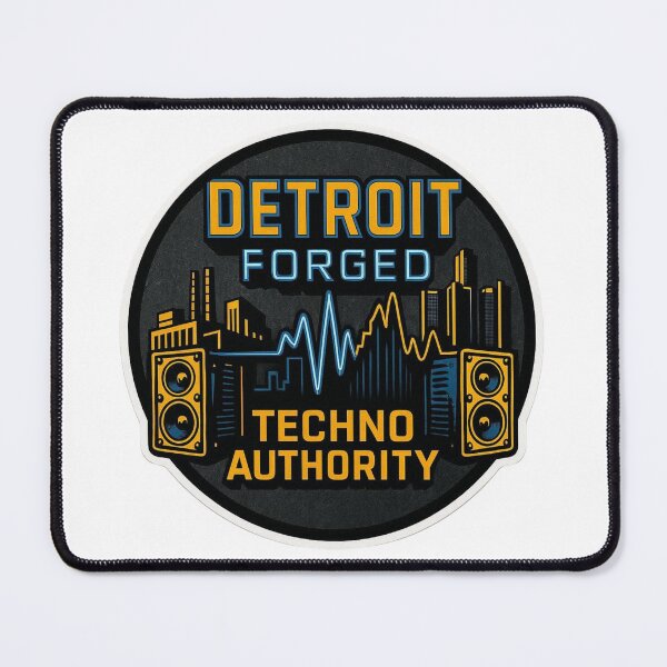 Item preview, Detroit Forged Techno Authority Sticker – Industrial Electronic Music Emblem designed and sold by |TRSSHOP|.