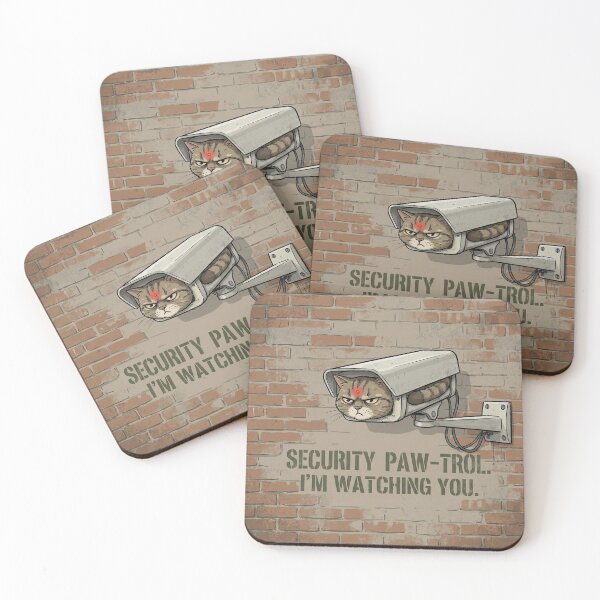 Item preview, Funny Cat CCTV: I'm Watching You - Military Stencil Graphic designed and sold by KaryaVisionSTR.