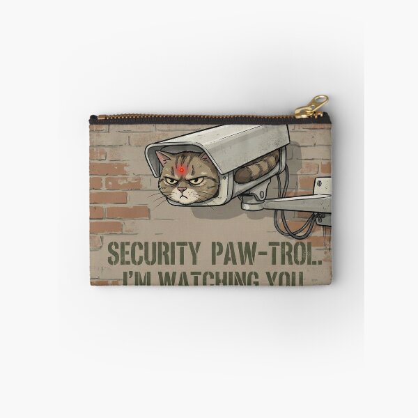 Item preview, Funny Cat CCTV: I'm Watching You - Military Stencil Graphic designed and sold by KaryaVisionSTR.