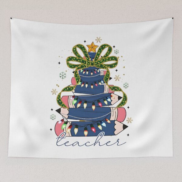 Artikelvorschau, Weihnachts-Bleistiftbaum für Lehrer, Lehrer-Schleife, Weihnachtsmotiv für Lehrer, Geschenk für Lehrer, Fröhliche Weihnachten entworfen und verkauft von DesignDenDo ⭐⭐⭐⭐⭐.