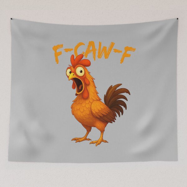 Item preview, Funny Chicken Humor F-Caw-F Quote Rooster Meme designed and sold by mjohnson9.