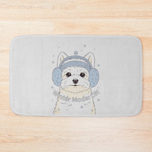 Item preview, Winter Mode ON – Cute Dog Winter Shirt designed and sold by EcoArtTees.