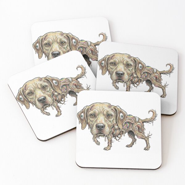 Item preview, Surreal Melting Golden Retriever Illustration designed and sold by hello-ib.